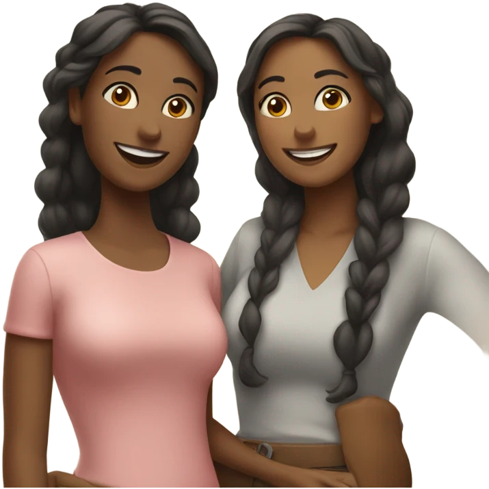 A women which her best friend emoji