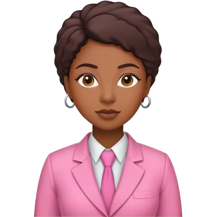 Black woman manager in pink work suit emoji