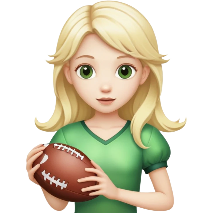 Fairy with blonde hair and football  emoji