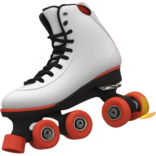 an inline skate moving fast leaving fire traces, just the object itself emoji