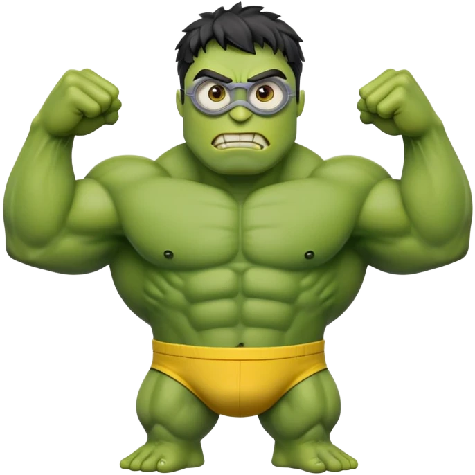Minion  body hulk face emoji