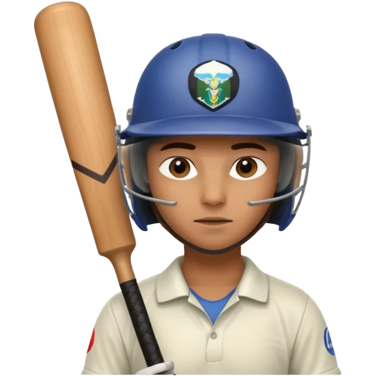 A cricket player emoji
