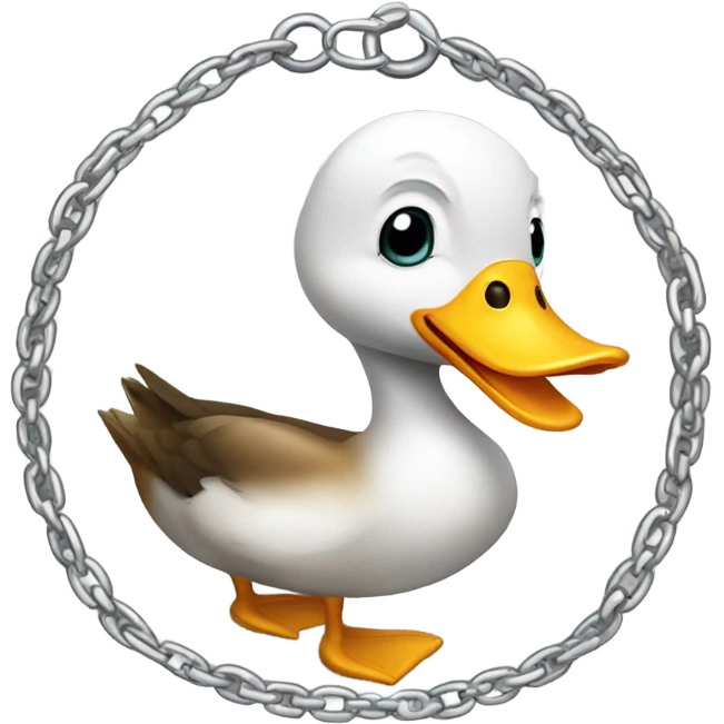 Duck with a chain emoji