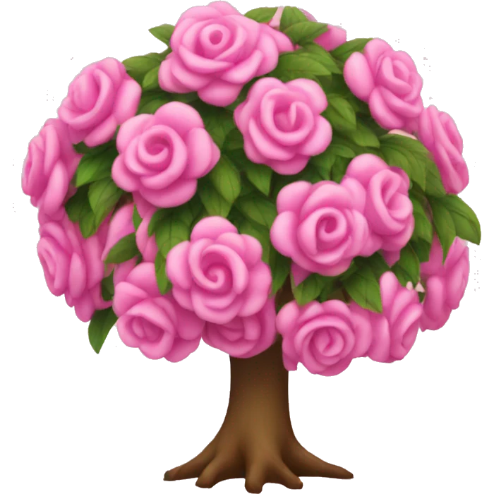 Árbol rosa emoji