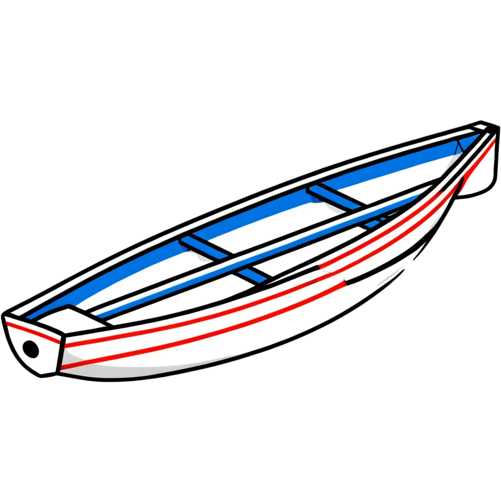 professional Olympic rowing boat, top view emoji