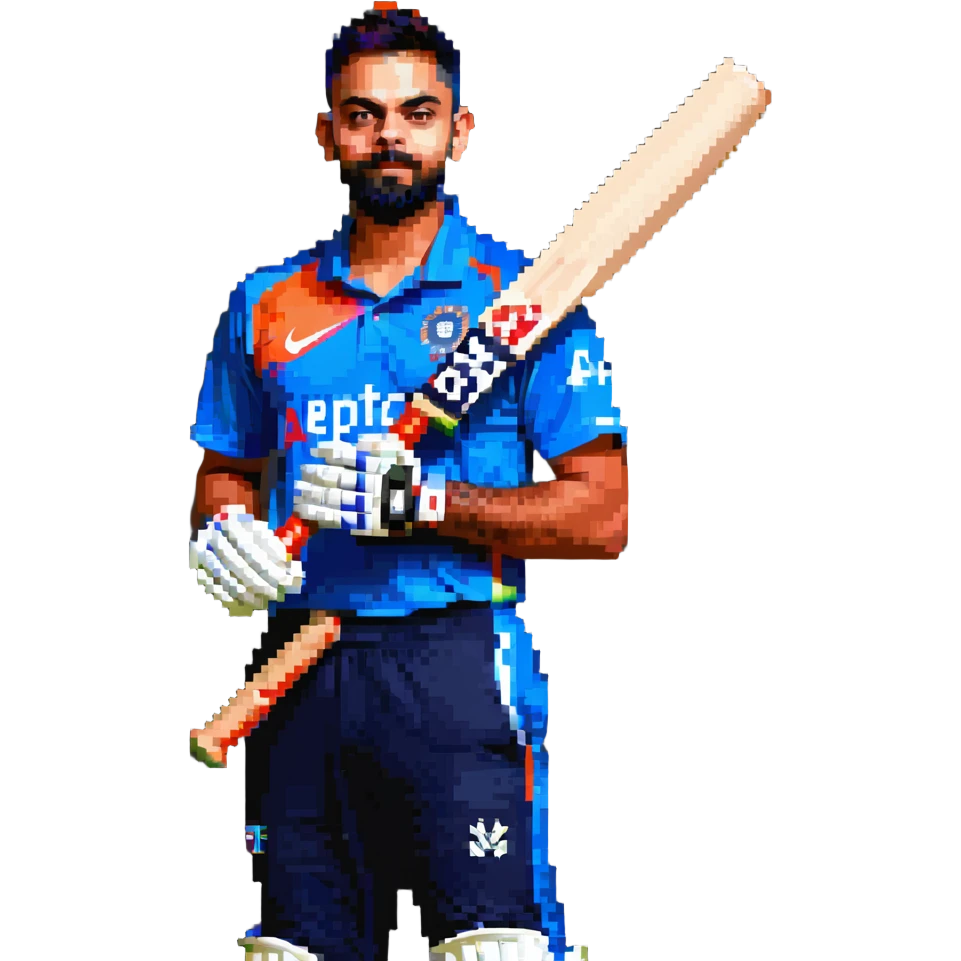 Virat Kohli, famous Indian cricket player emoji