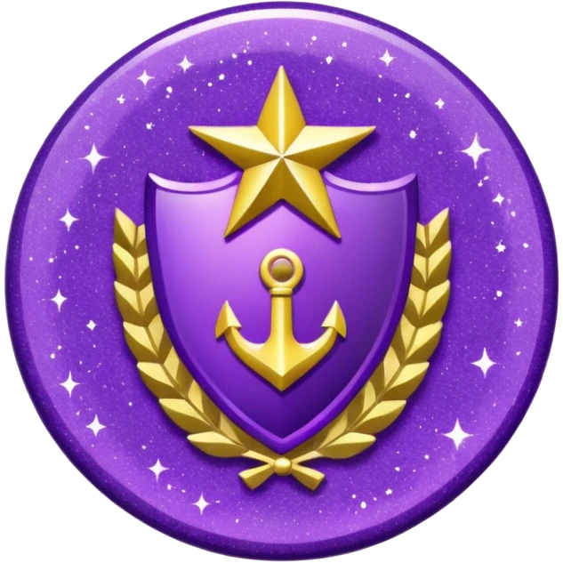 patente militar baixa roxa com glitter emoji