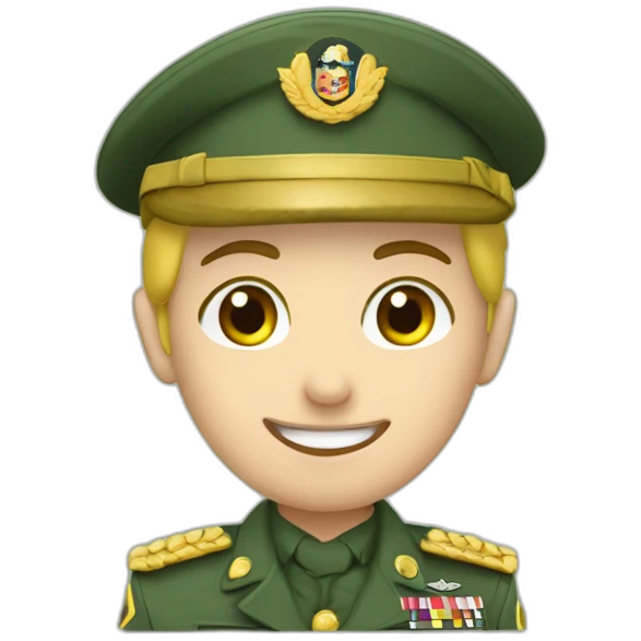 carita feliz con saludo militar emoji