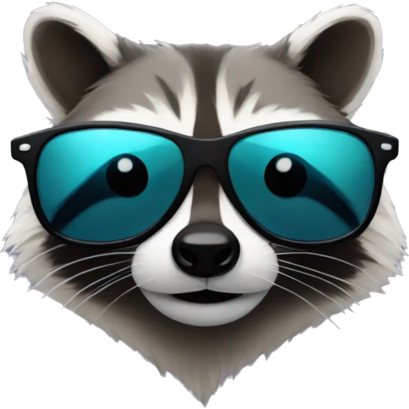 raccoon with sunglasses emoji