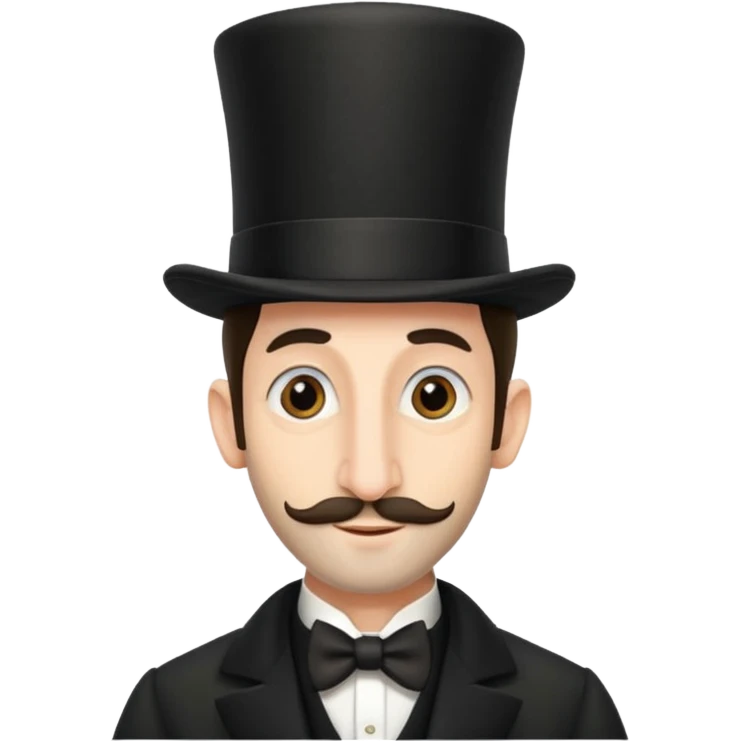 Jewish man with long nose and a top hat emoji
