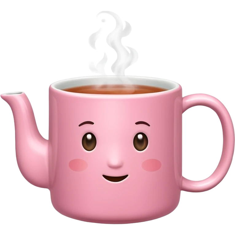 Tea in a pink mug ios emoji emoji