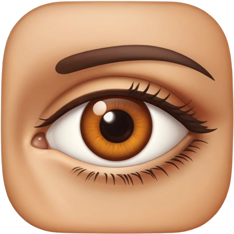 realistic brown eye emoji