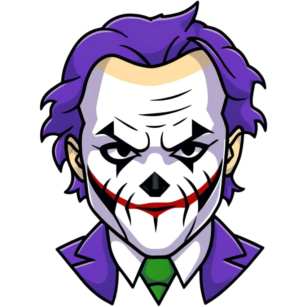 Heath Ledger Joker with scars and makeup emoji