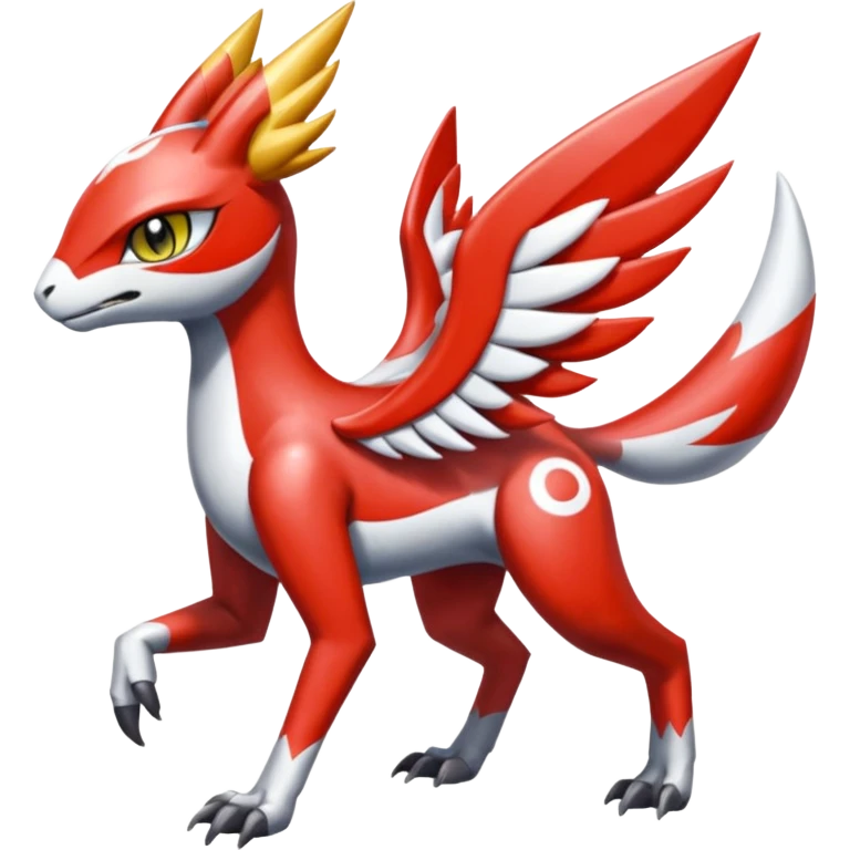 Shiny Colorful Meloetta-Latias-Koraidon-Peppercat-Wargreymon-Protogen-Pokémon-Digimon-Fakémon-fusion-hybrid-creature emoji