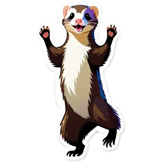 a ferret war dancing emoji