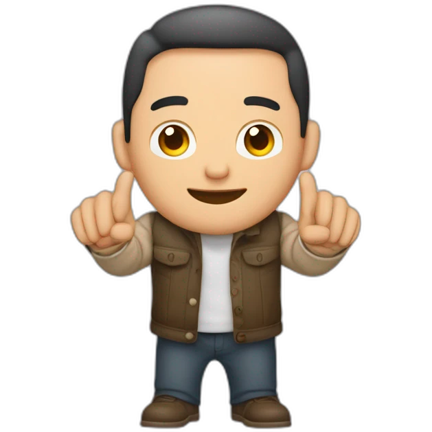 hombre con las manos juntas en posicion para orar y los ojos cerrados emoji