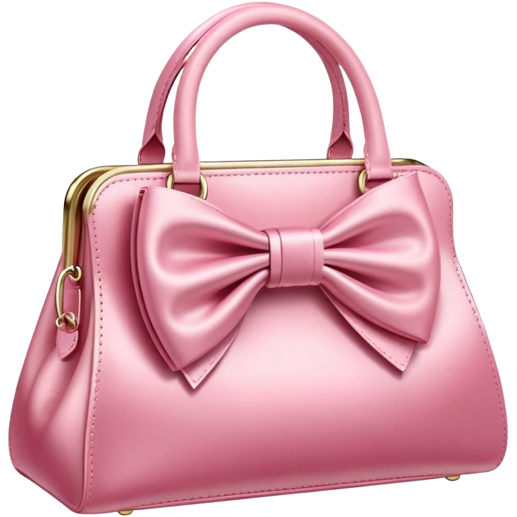 Pretty pink bow handbag emoji