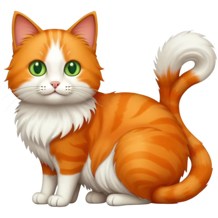 make the tail longer facing the left and the belly smaller emoji