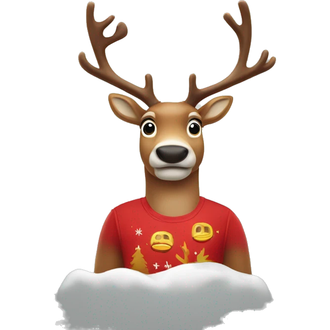reindeer with McDonald’s emoji
