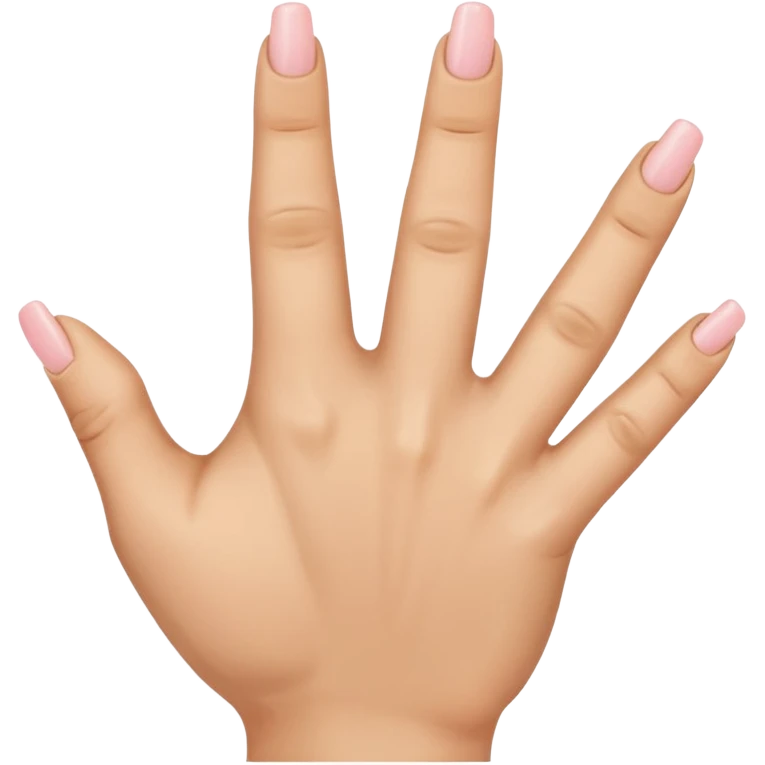 Hand with thumb and index finger and middle finger up and ring finger and pinky down emoji