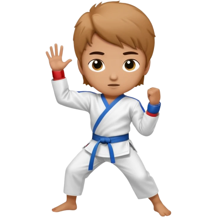 Taekwondo pose Kid  emoji