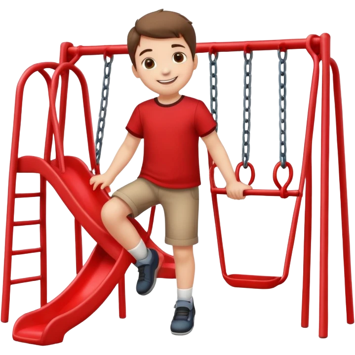 child playing at the playground emoji