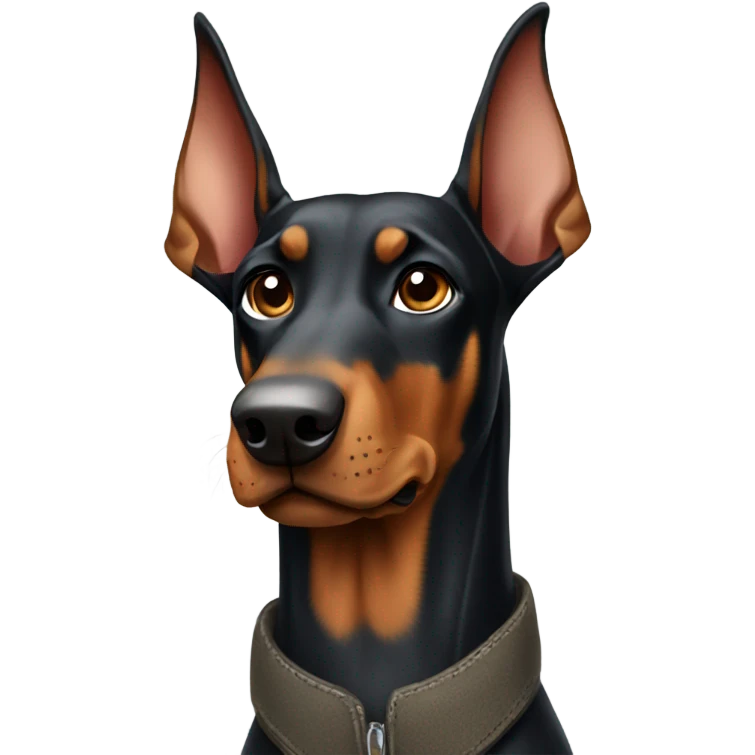 Doberman with a vest emoji
