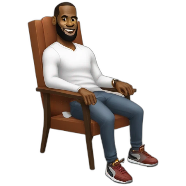 lebron with a movile chair emoji