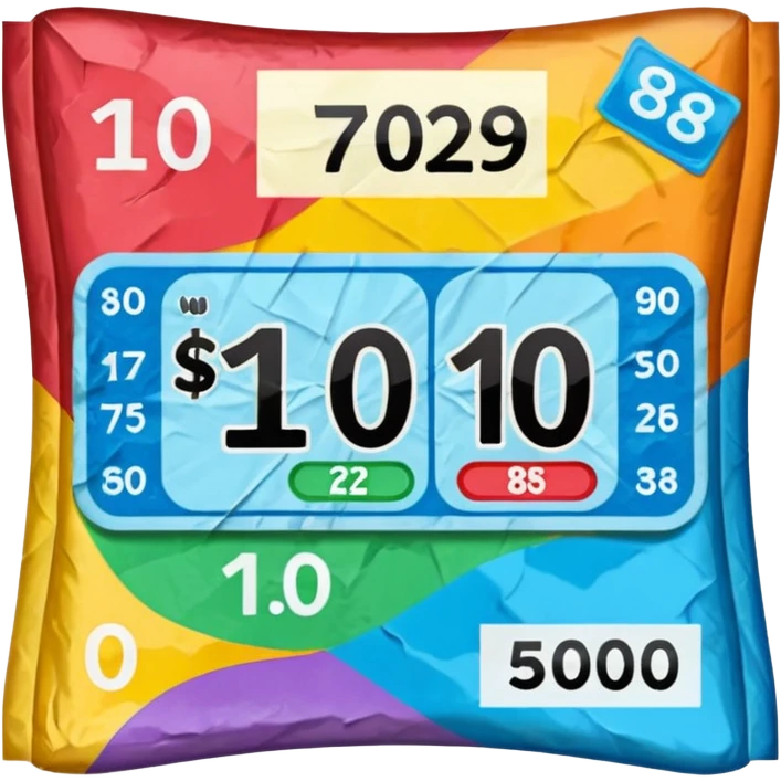 Lottery scratch ticket emoji