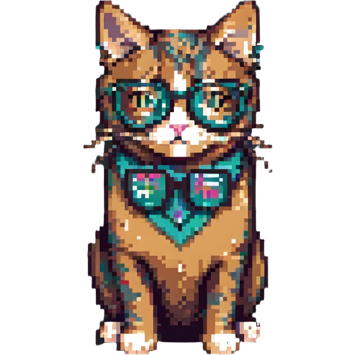 a very smart cat emoji