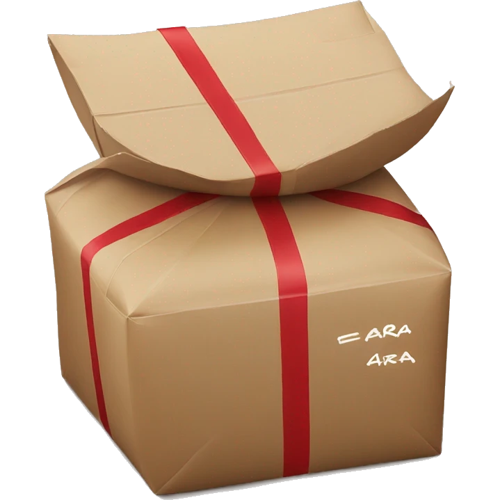 package with zara inscription emoji