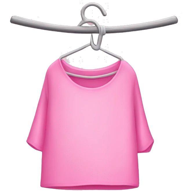 Pink laundry hanger emoji