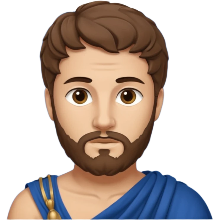 Odysseus' son Telemachus Greek prince blue cloth brown hair emoji