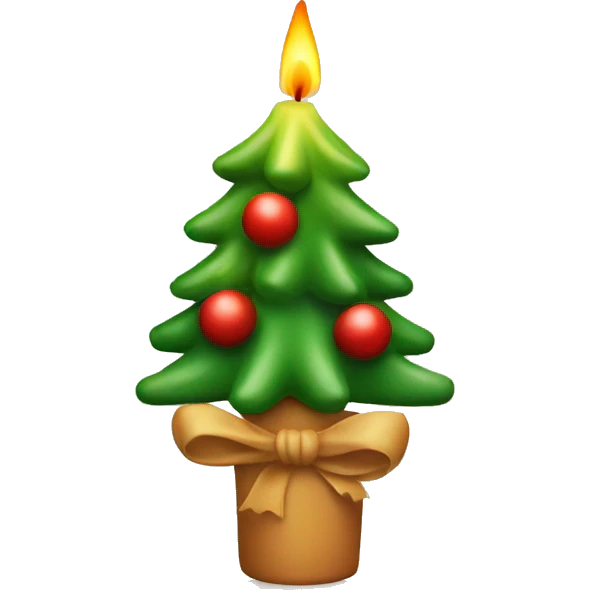 candle on Christmas tree emoji