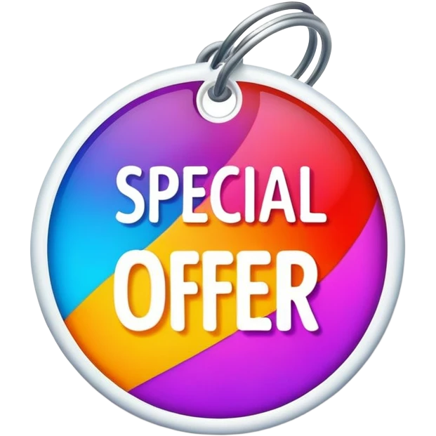 special offer tag, discount label, sale promotions emoji