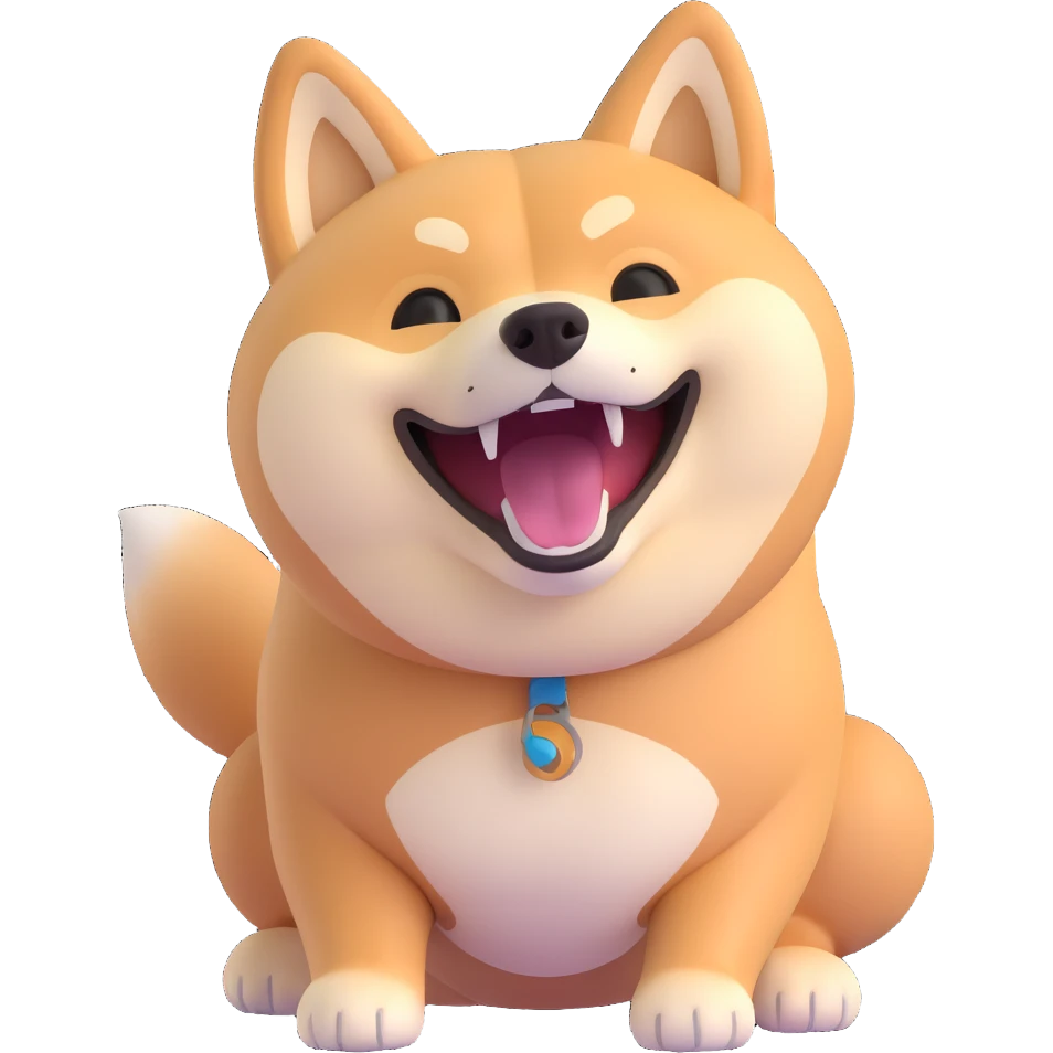 shiba inu laughing emoji