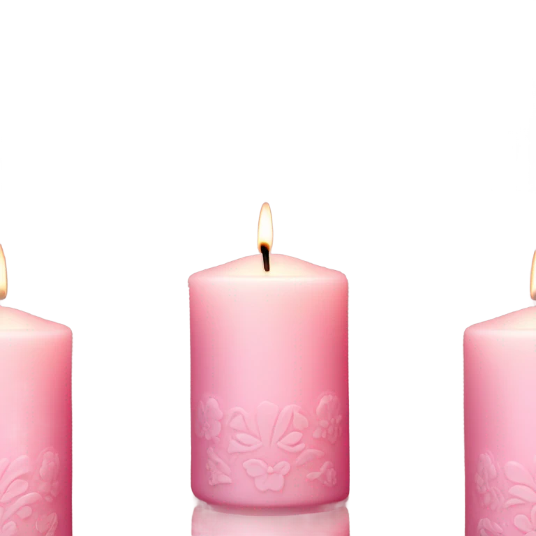 Aesthetic pink candle  emoji