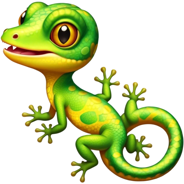 Cinematic Comical Gecko Portrait Emoji, Head tilted dramatically with an exaggeratedly shocked expression, featuring a compact, agile body with wide, comically expressive eyes and a quirky pattern of scales, Simplified yet hilariously expressive features, highly detailed, glowing with a slightly sassy tropical glow, high shine, dramatic yet playful, stylized with an air of quirky reptilian mischief, soft glowing outline, capturing the essence of a meme-worthy gecko that seems ready to scamper its way into viral fame! emoji