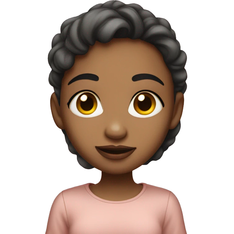 girl with light skin blowing a kiss emoji