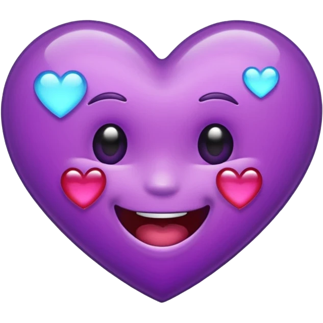 flashing purple heart that's laughing so hard it's crying emoji