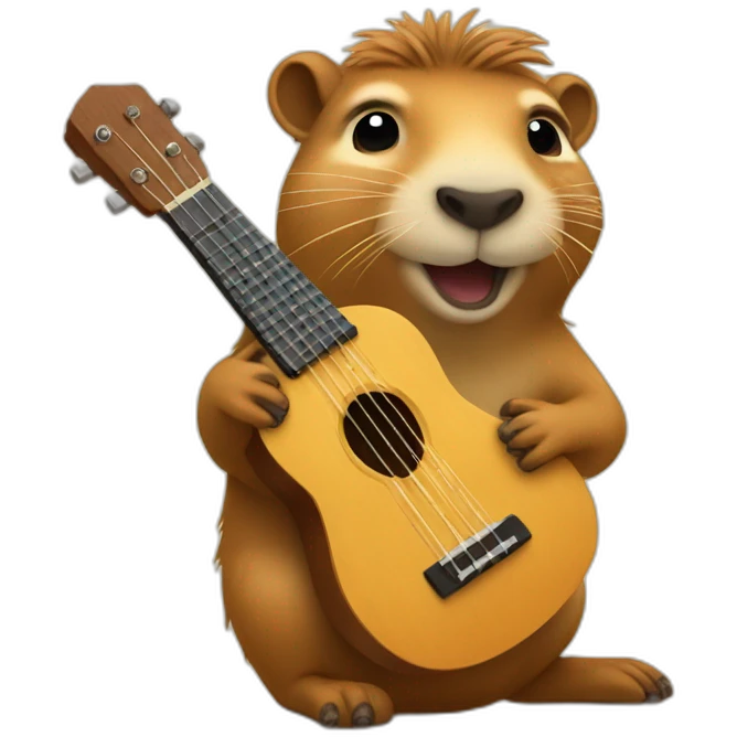 Cappybara with Ukulele emoji
