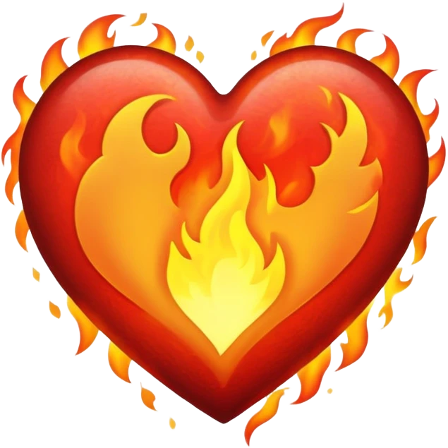 Fire heart emoji