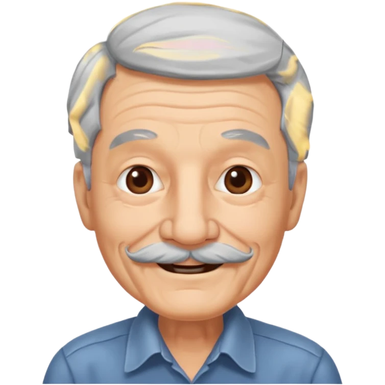 black mustache old man,Big black mustache. emoji