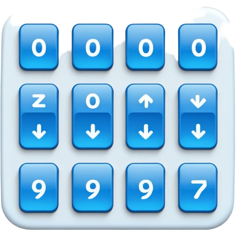 blue return keypad button   emoji