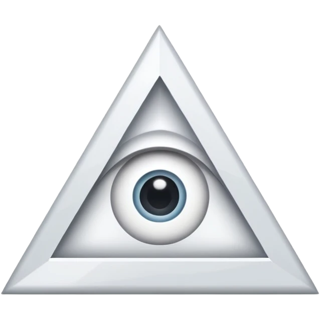A triangle with an eye in the middle emoji