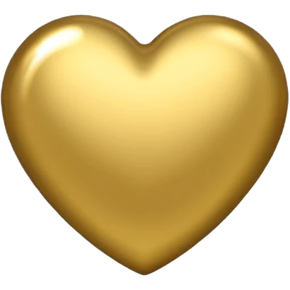 Metallic gold heart  emoji