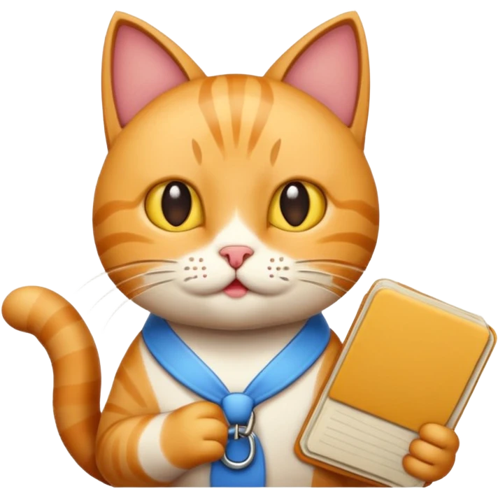 A Cat saying task is complete. emoji