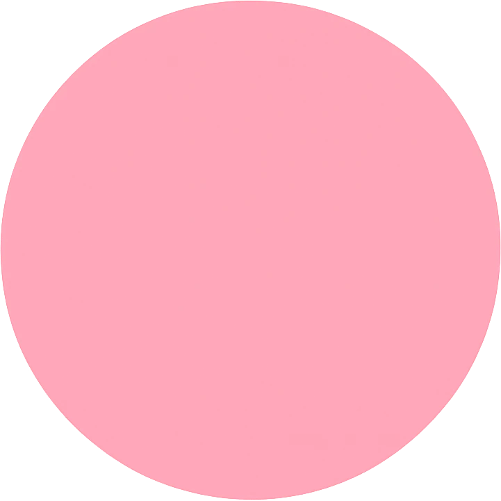 flat pink circle with a subtle shadow, no text emoji