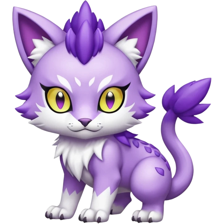  Shiny Soft Smooth Meicoomon-Gatomon-Liepard-Pokémon-Digimon-Fakémon-fusion-hybrid-creature emoji