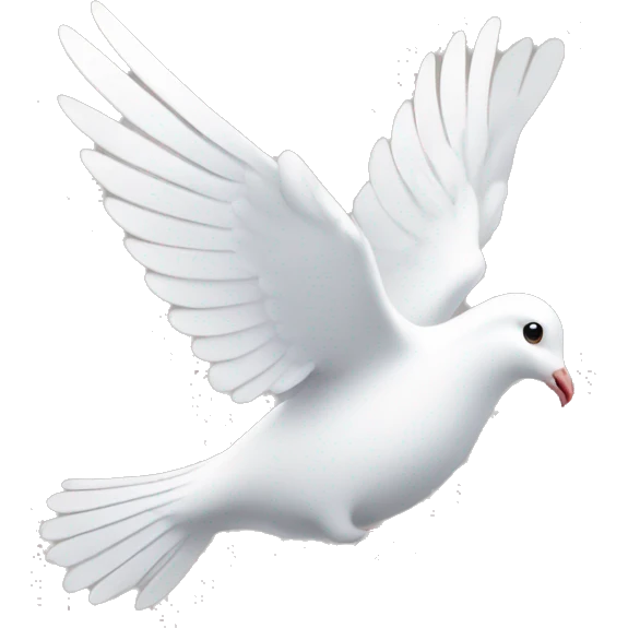 A white dove with an olive branch emoji